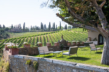 Toskana - Weingut Dievole - Der Garten und der Pool